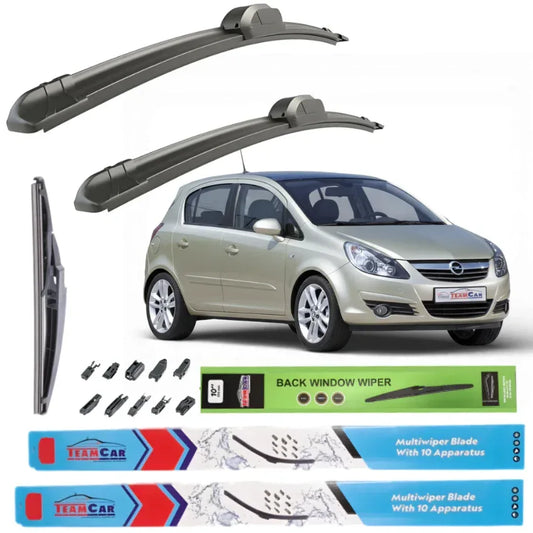 Ștergătoare Opel Corsa D 5 doors (2006-2010) TeamCar® – Set Complet - 221.ro
