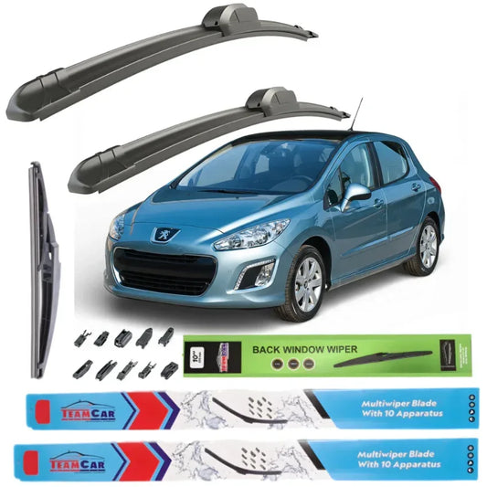 Ștergătoare Peugeot 308 I Hatchback (2011–2013) TeamCar® – Set Complet - 221.ro