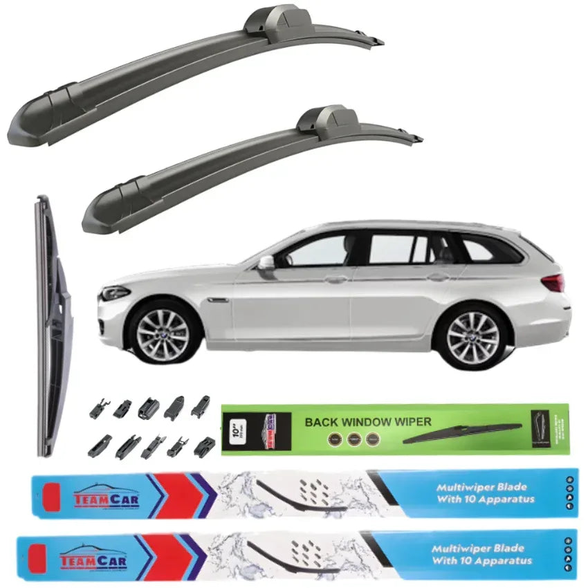 Ștergătoare Auto TeamCar® Compatibile BMW Seria 5 F10/F11 (2010–2017) – Set Complet - 221.ro