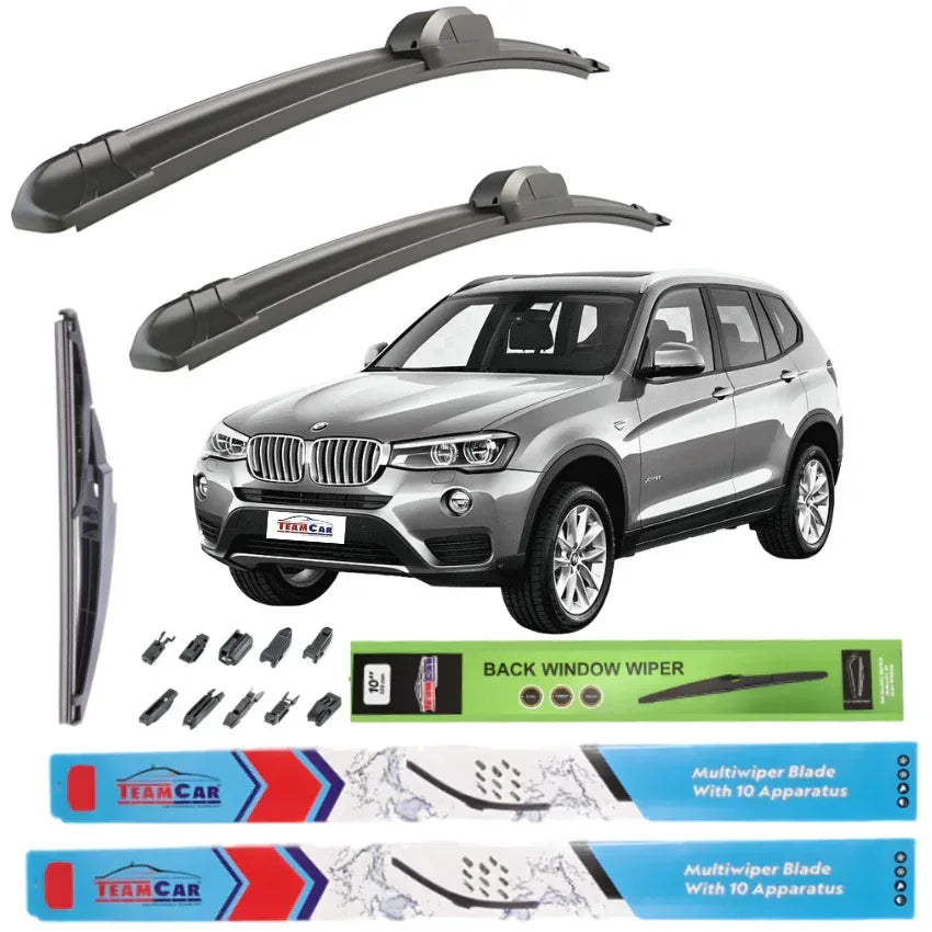Ștergătoare Auto TeamCar® BMW X3 F25 (2010–2017) – Set Complet Față + Spate - 221.ro
