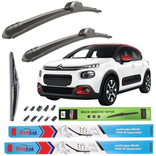 Ștergătoare TeamCar® Citroën C3 III (2016–prezent) – Set Complet - 221.ro