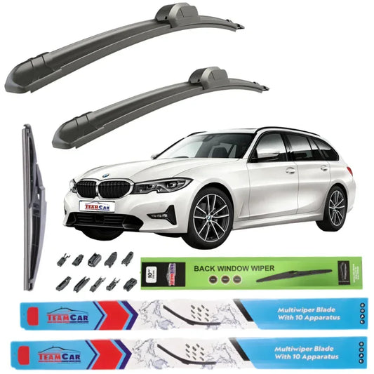 Ștergătoare TeamCar® BMW Seria 3 G21 Touring (2019–prezent) – Set Complet Față + Spate - 221.ro