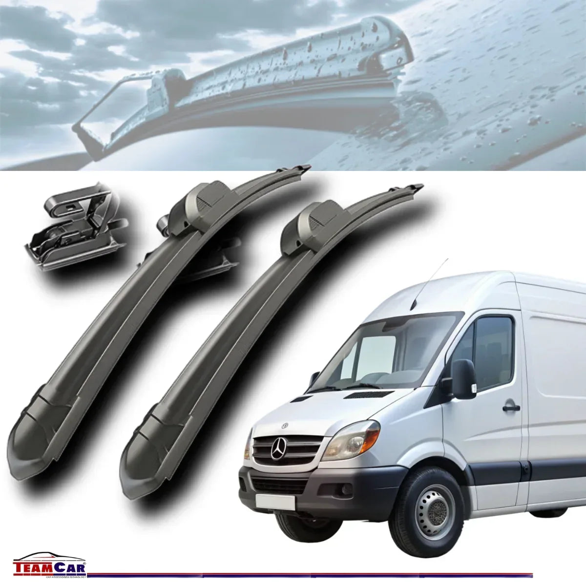 Set stergătoare Sprinter I (1995–2006) TeamCar® Flat – Set față - 221.ro