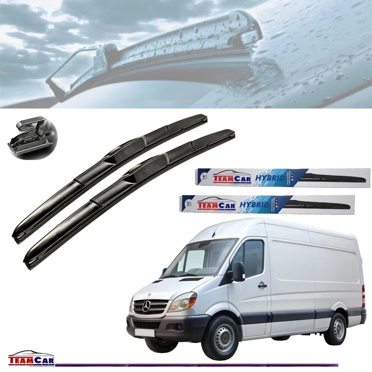Ștergătoare TeamCar® Sprinter I (1995–2006) Hybrid – Set față - 221.ro