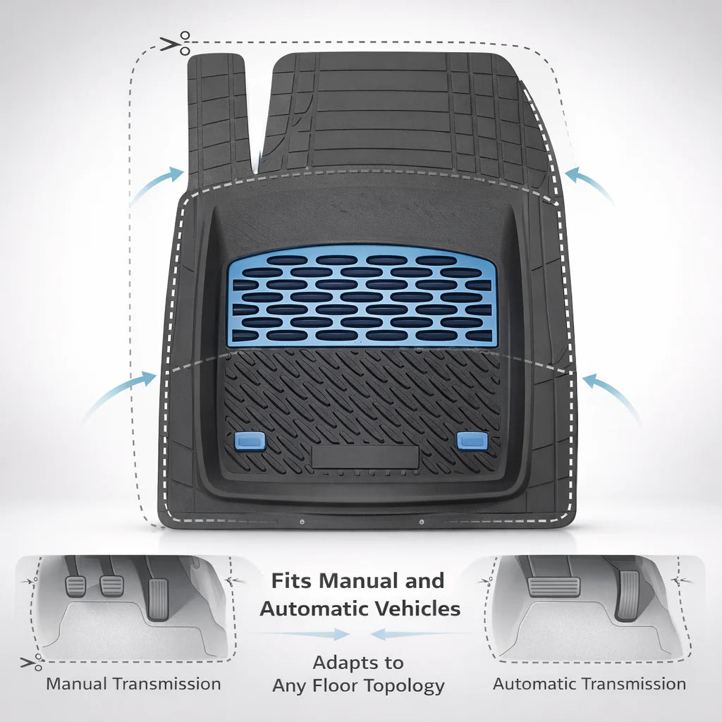 Covorase Auto Hyundai Accent IV (FL-2015–2019)-Cauciuc Tip Tavita-Blue