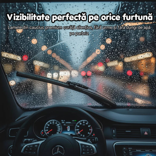 Ștergătoare Skoda Octavia II 1Z3 02-10.2004 | Set Față Flat Universal – TeamCar®