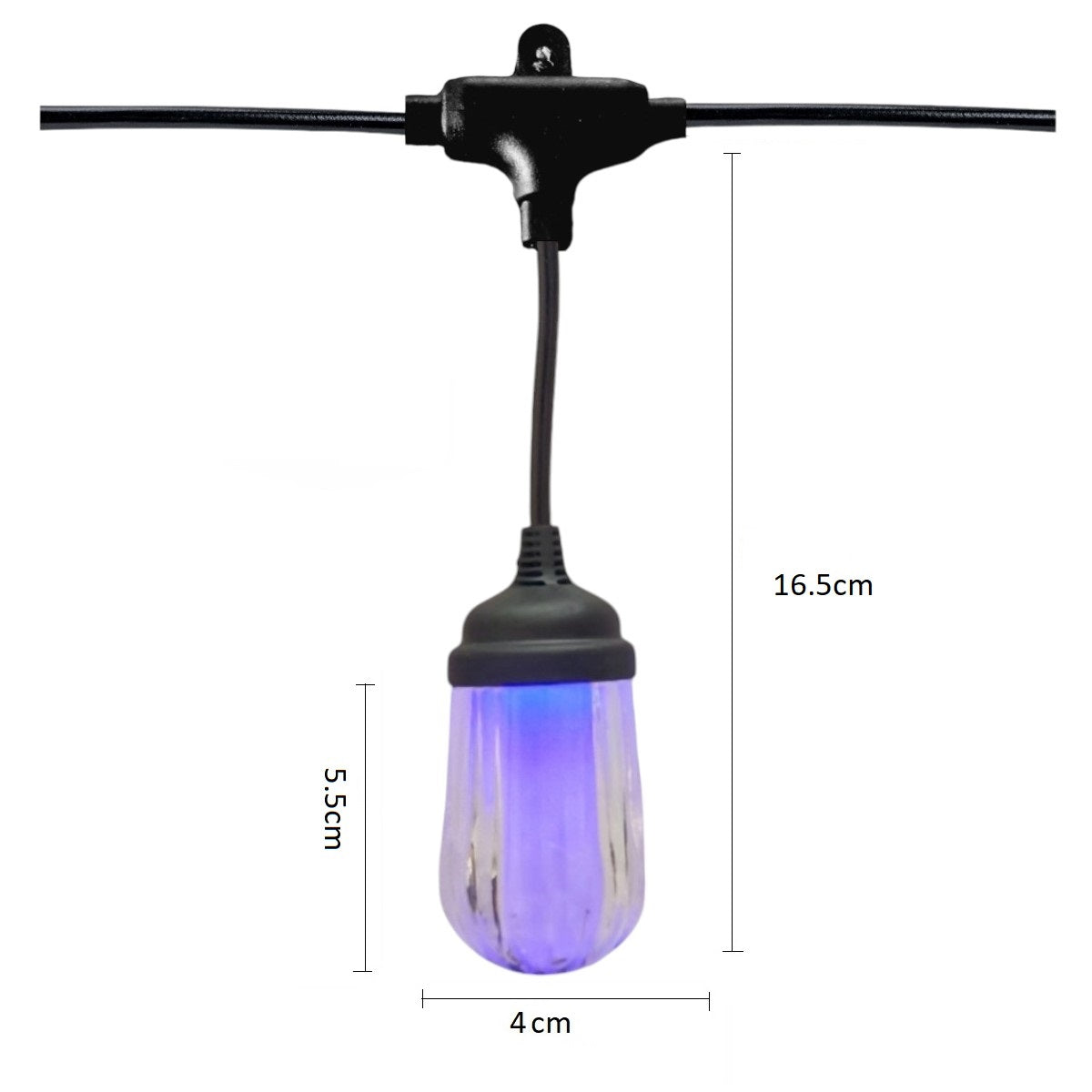 Ghirlanda luminoasa, solara, decorativa, interconectabila, Naimeed D6084, 5m, 10 Becuri LED, Lumina Multicolor
