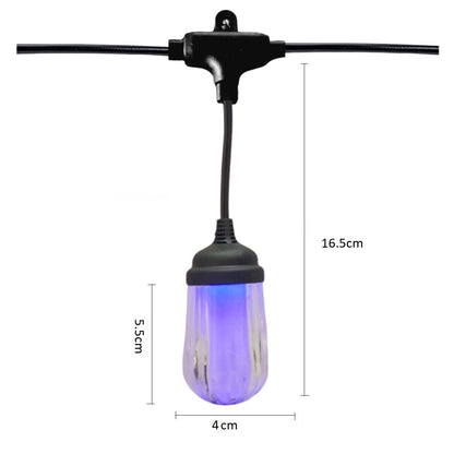 Ghirlanda luminoasa, solara, decorativa, interconectabila, Naimeed D6084, 5m, 10 Becuri LED, Lumina Multicolor