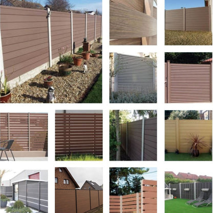 Placa de gard 3D, din compozit de lemn si plastic WPC, Naimeed D6473, 180x15,5x2.4cm, Crem