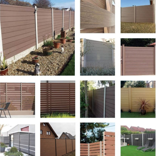 Placa de gard 3D, din compozit de lemn si plastic WPC, Naimeed D6472, 180x15,5x2.4cm, Visiniu