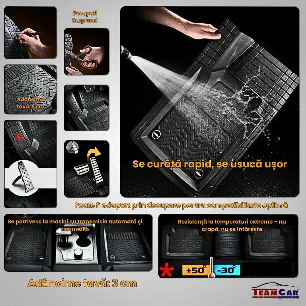 Covorase Auto TeamCar® Tip Tavita Compatibile Audi A4 B9 Allroad (2016–2024) - 221.ro